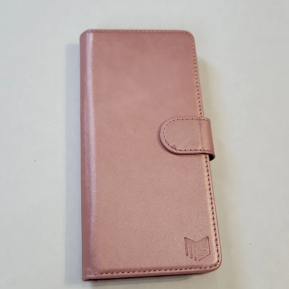 Samsung Galaxy S8+ /S8 Plus 6.2 (Not Fit S8) Faux Leather Wallet- Rose G…